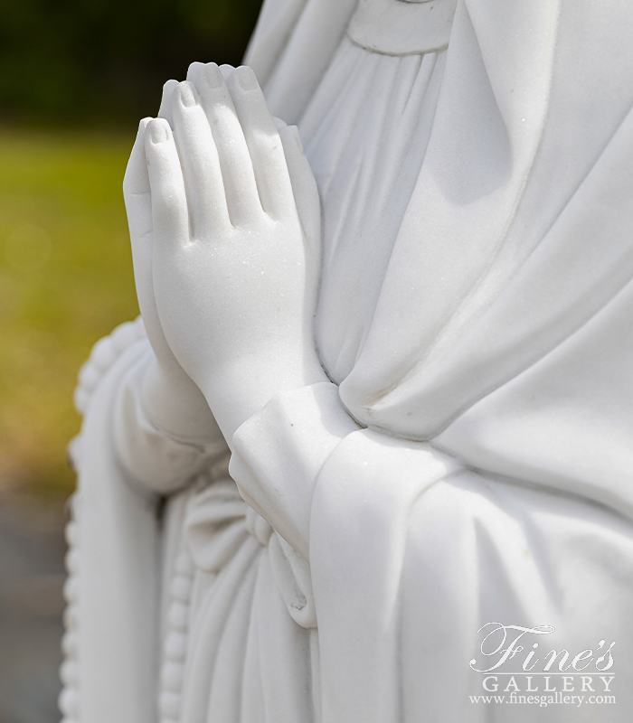 Marble Statues  - Lady Of Lourdes In Statuary Marble - MS-1359
